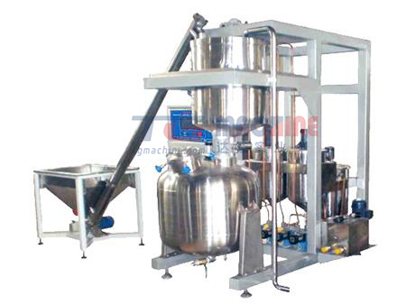 Dissolving and mixing unit with automatic weighing system