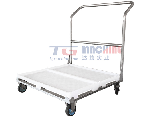 Self-stacking tray and cart