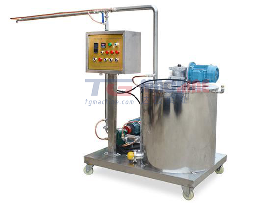 Chocolate center filling device